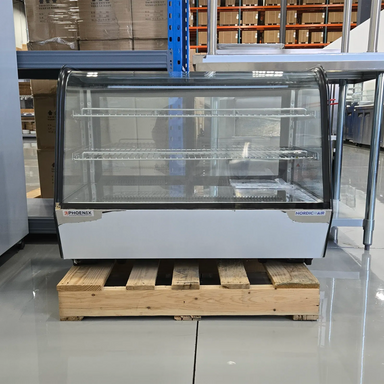 **OPEN BOX** Nordic Air NCCP-35 Counter Top 35" Curved Glass Refrigerated Pastry Display Case-Phoenix Food Equipment
