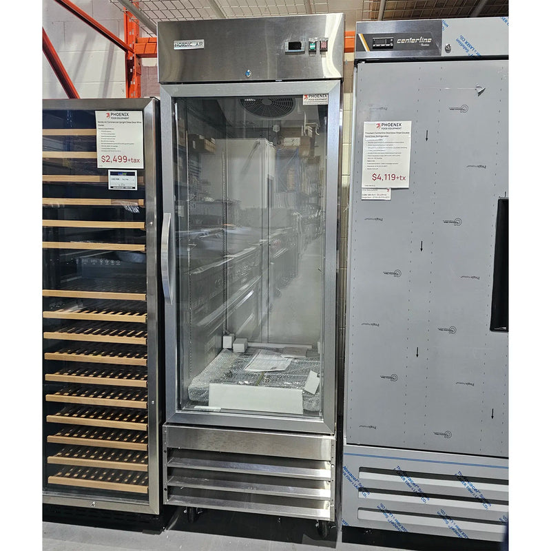 **OPEN BOX** Nordic Air SGR-29 Single Glass Door 29" Wide Stainless Steel Refrigerator-Phoenix Food Equipment