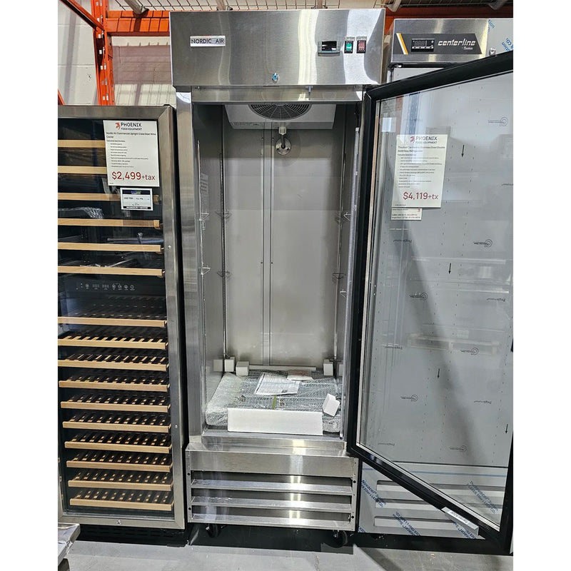 **OPEN BOX** Nordic Air SGR-29 Single Glass Door 29" Wide Stainless Steel Refrigerator-Phoenix Food Equipment