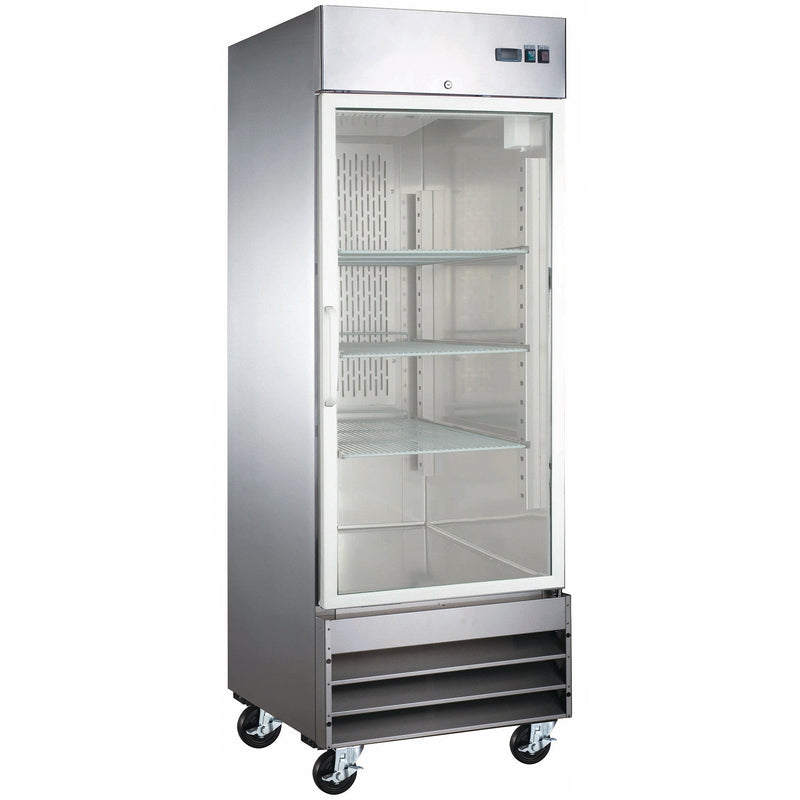 **OPEN BOX** Nordic Air SGR-29 Single Glass Door 29" Wide Stainless Steel Refrigerator-Phoenix Food Equipment