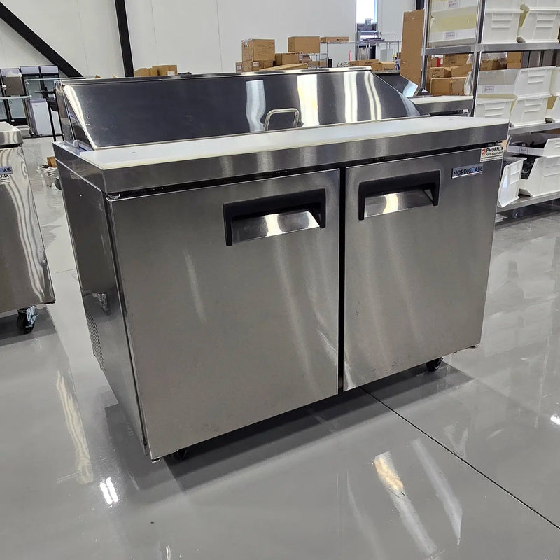 **OPEN BOX** Nordic Air SPT-47-12 Double Door 47" Refrigerated Sandwich Prep Table-Phoenix Food Equipment