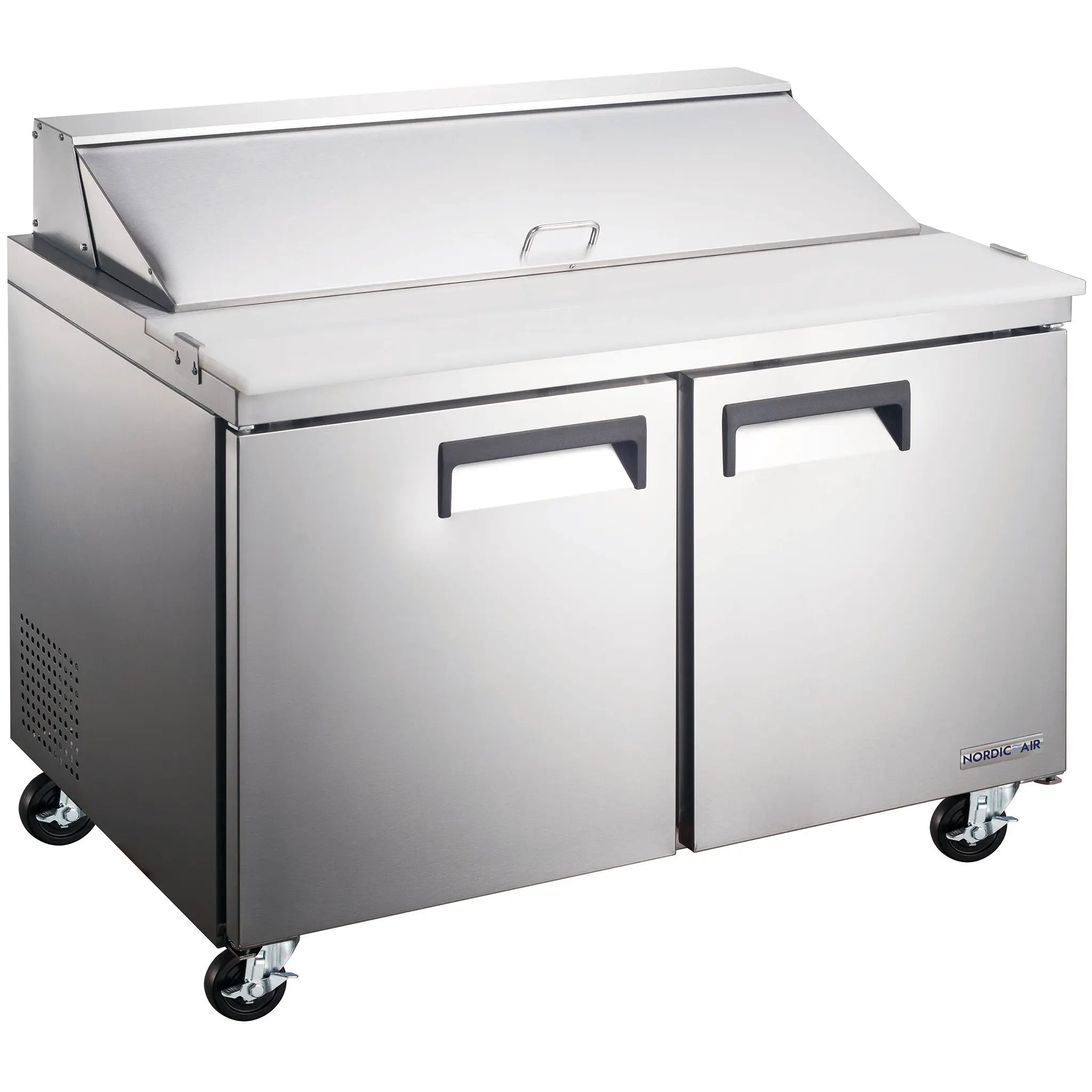 **OPEN BOX** Nordic Air SPT-60-16 Double Door 60" Refrigerated Sandwich Prep Table-Phoenix Food Equipment