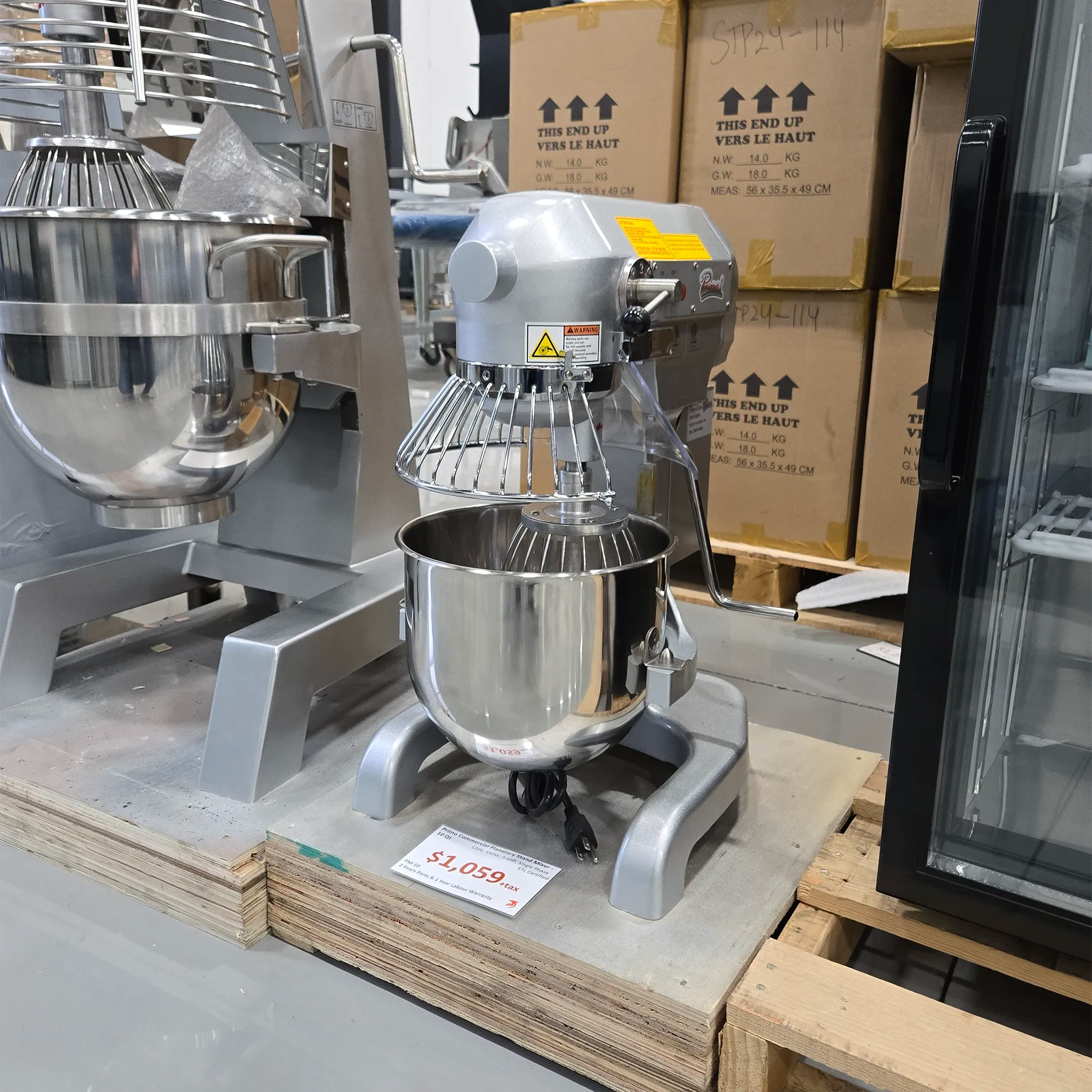 **OPEN BOX** Primo PM-10 Commercial Planetary Stand Mixer - 10 Qt Capacity, 110V-Single Phase-Phoenix Food Equipment