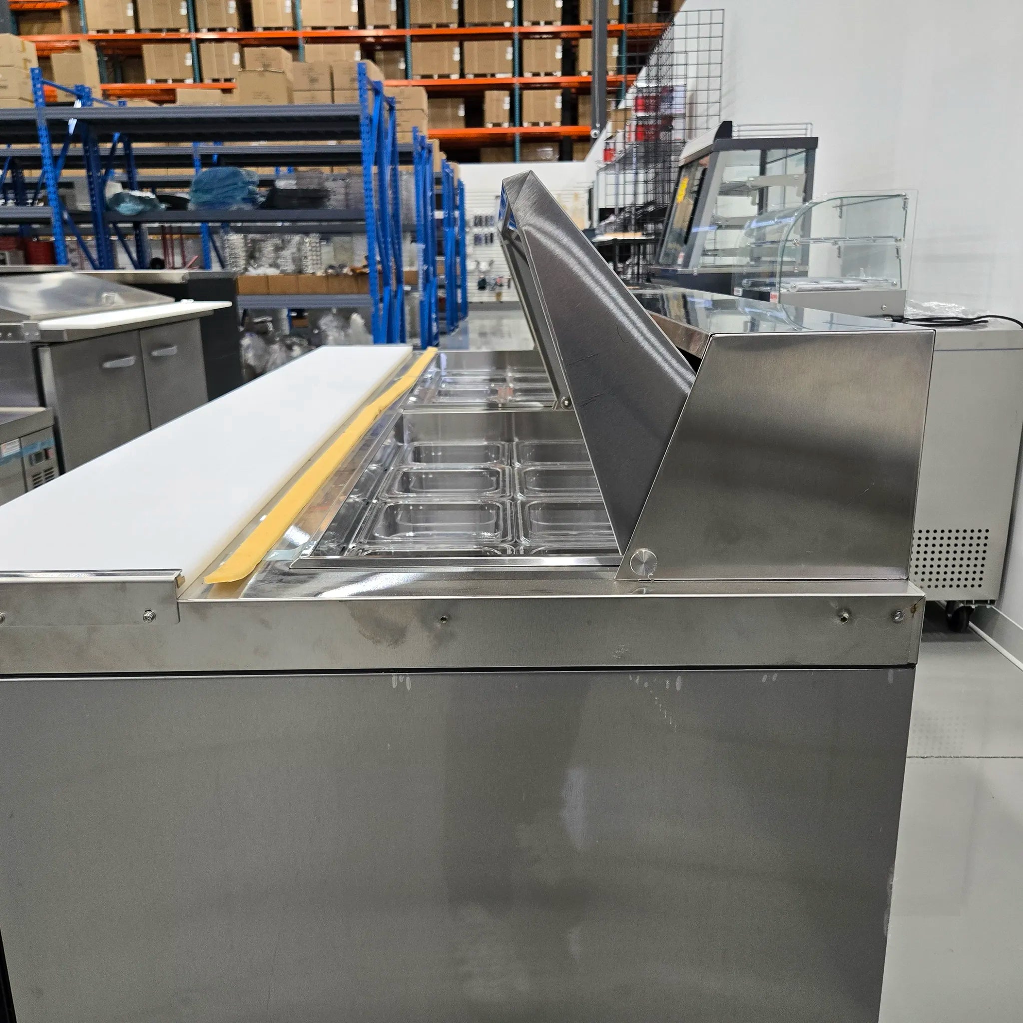 **OPEN BOX**Atosa MSF8304GR Triple Door 72" Refrigerated Sandwich Prep Table-Phoenix Food Equipment