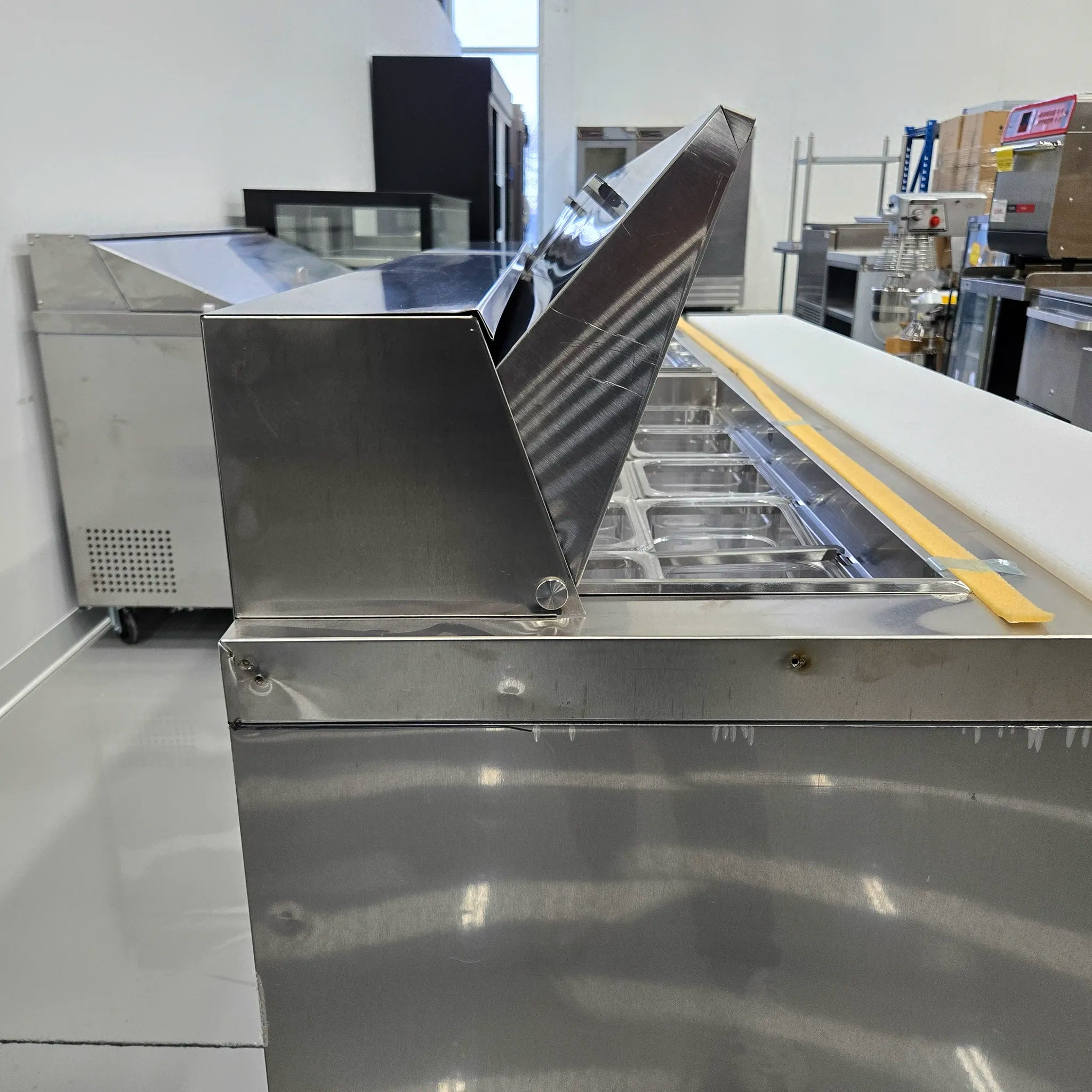 **OPEN BOX/SCRATCH & DENT**Atosa MSF8304GR Triple Door 72" Refrigerated Sandwich Prep Table-Phoenix Food Equipment