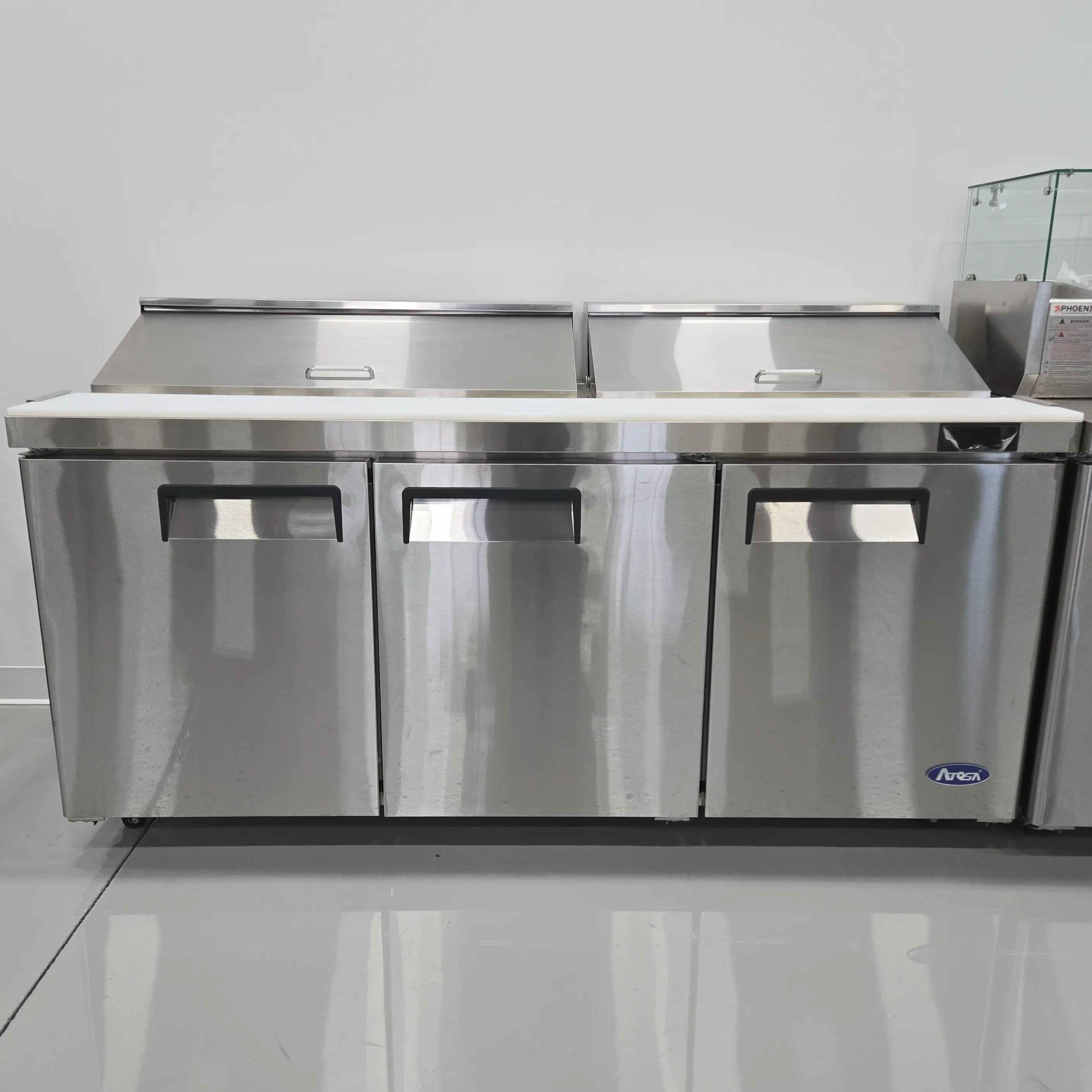 **OPEN BOX/SCRATCH & DENT**Atosa MSF8304GR Triple Door 72" Refrigerated Sandwich Prep Table-Phoenix Food Equipment