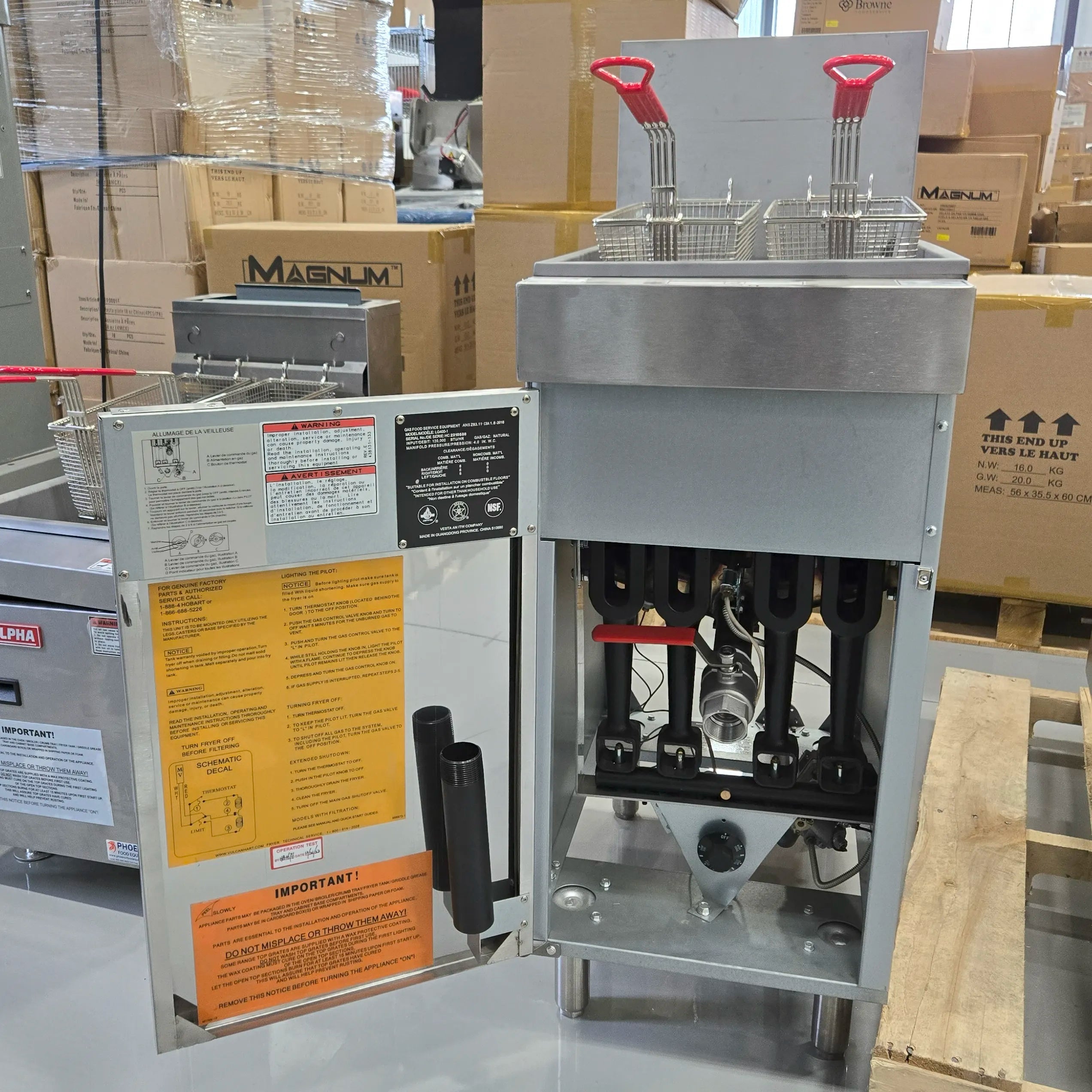 **OPEN BOX**Vulcan LG400 Natural Gas 50LB Fryer-Phoenix Food Equipment