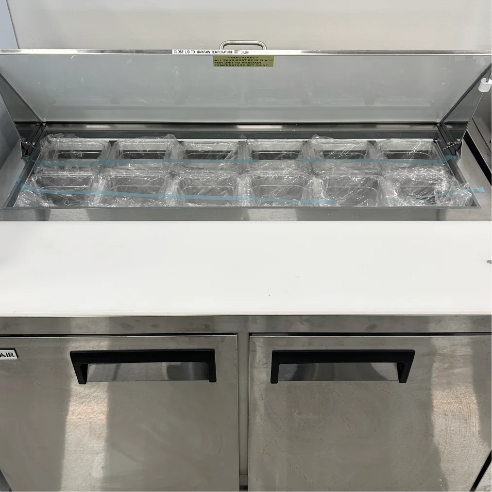 **OPEN BOX** Nordic Air SPT-47-12 Double Door 47" Refrigerated Sandwich Prep Table