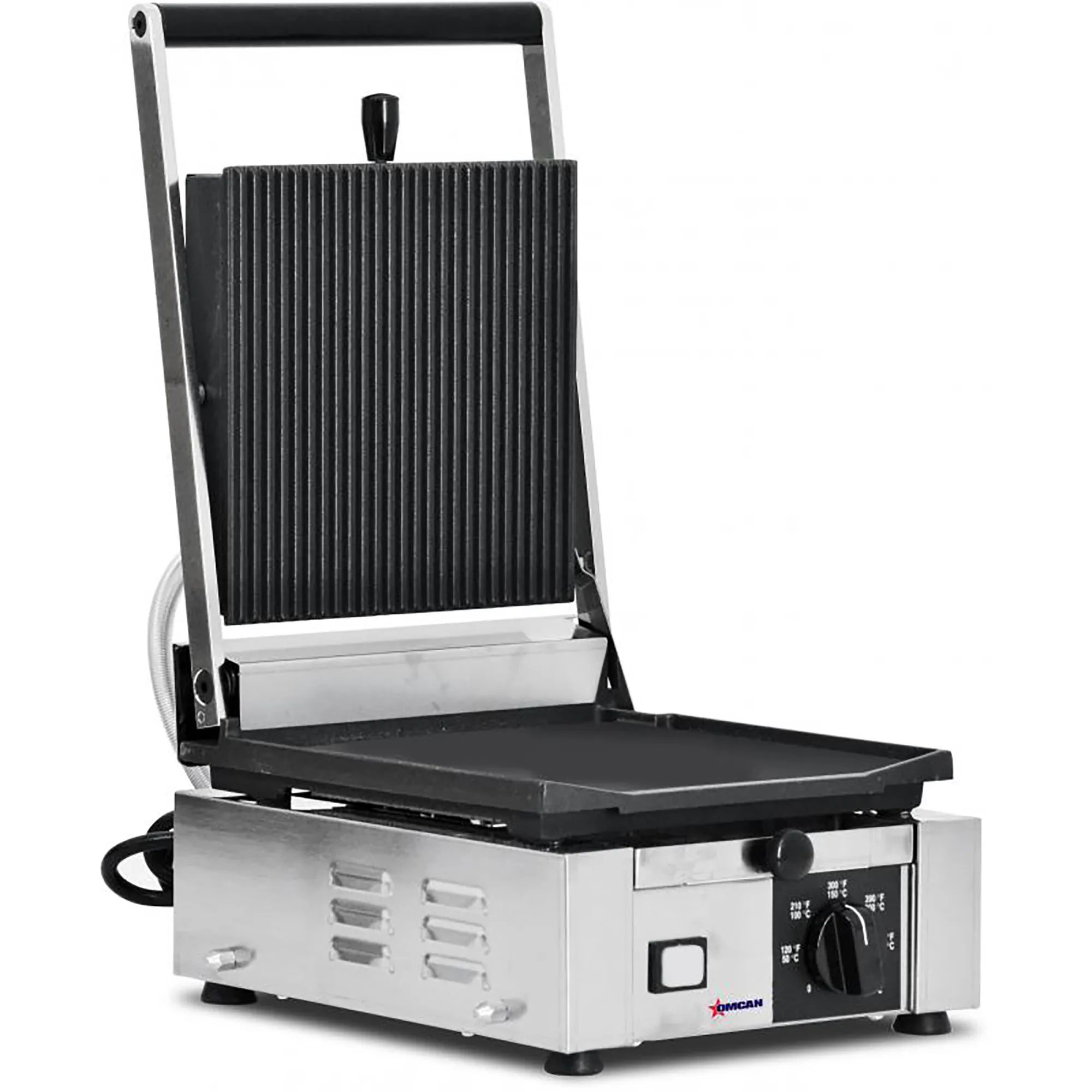 Omcan 11375 Elite Series Single Small 10" x 9" Panini Grill - 110V, Various Configurations-Phoenix Food Equipment