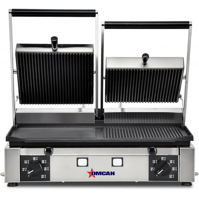 Omcan 11378 Elite Series Double 10" x 19" Double Panini Grill - 220V, Various Configurations-Phoenix Food Equipment