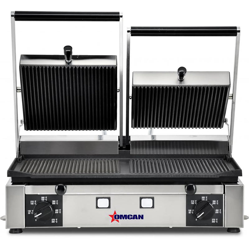 Omcan 11378 Elite Series Double 10" x 19" Double Panini Grill - 220V, Various Configurations-Phoenix Food Equipment