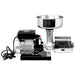 Omcan 18901 heavy duty electric tomato squeezer, rear view showing the black motor housing and power cord