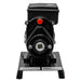 Omcan 18901 heavy duty electric tomato squeezer, end view of the black motor showing the square drive socket