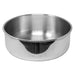 Omcan 18903 heavy duty electric tomato squeezer accessory, round stainless steel hopper bowl, side view