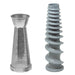 Omcan 18903 heavy duty electric tomato squeezer parts, cone-shaped perforated strainer screen and grey auger screw