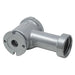 Omcan 18903 heavy duty electric tomato squeezer part, grey cast aluminum auger housing with mounting flange
