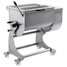 Omcan 37451 heavy duty electric meat mixer, 264 lb capacity, 220V, stainless steel tub with safety grate on casters