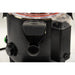 Omcan 39482 5L hot chocolate dispenser, close-up of the black dispensing tap and front control knob