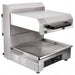 Omcan 39581 electric 18-inch adjustable salamander broiler in stainless steel with raised heating head, angled view