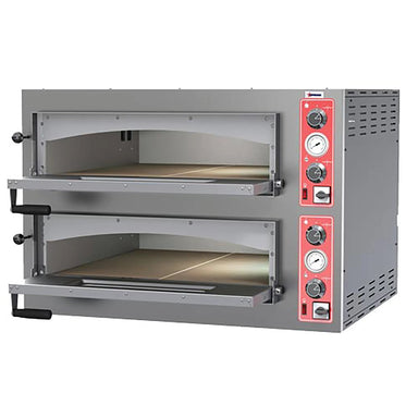 Omcan 40636 Entry Max Series Electric 28" Double Deck Counter Top Pizza Oven - 220V-Phoenix Food Equipment