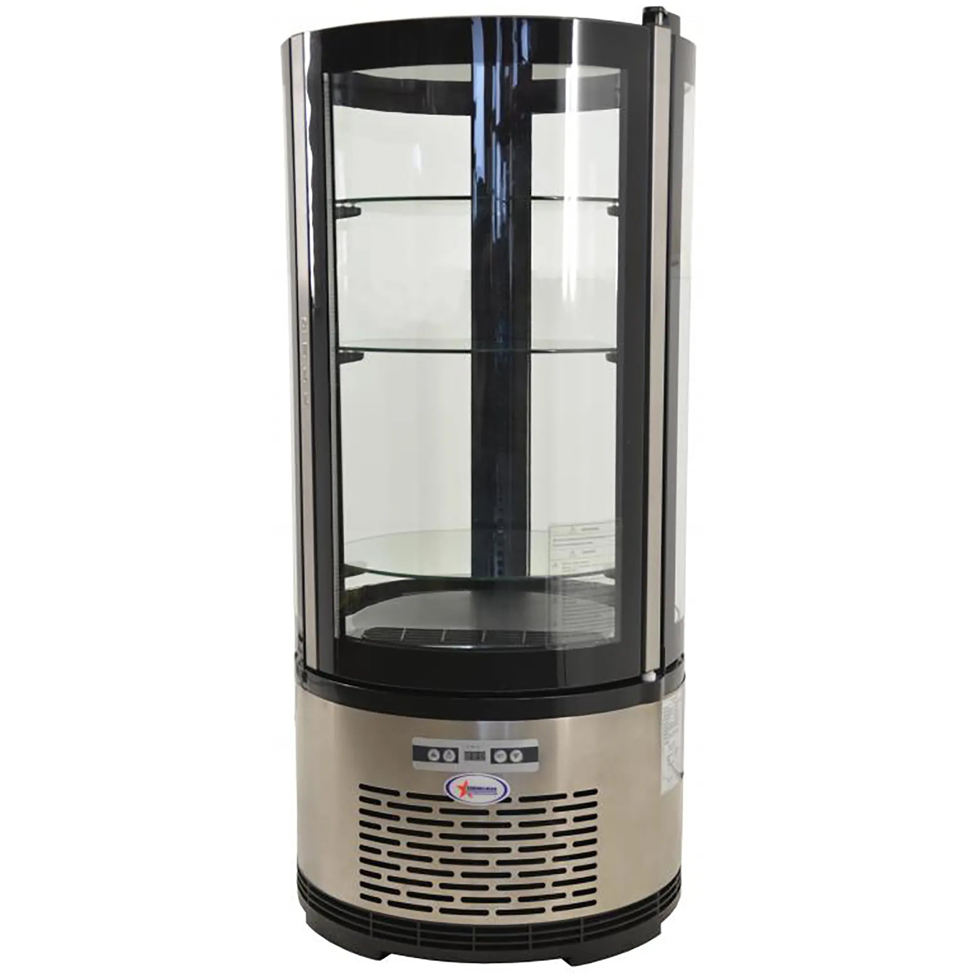 Omcan 41466 Round Glass 3 Tier 19" Refrigerated Cake Display Case-Phoenix Food Equipment