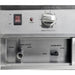 Omcan 41883 240V double countertop electric pasta cooker, close-up of switch, energy regulator, refill and drain valves