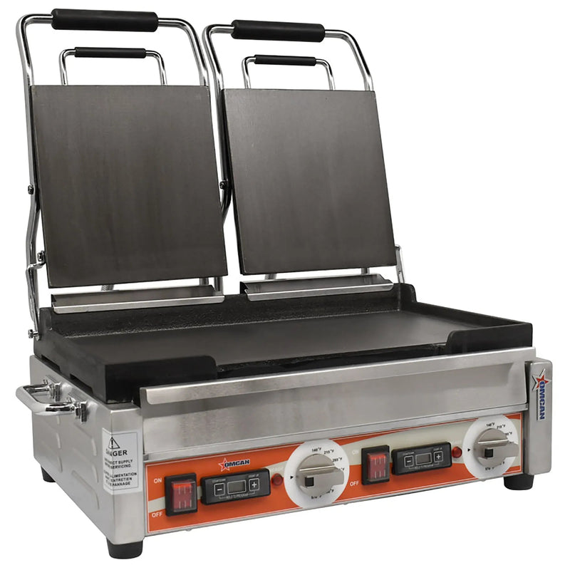 Omcan 42913 Double Large 10" x 18" Panini Grill - 220V, Various Configurations-Phoenix Food Equipment