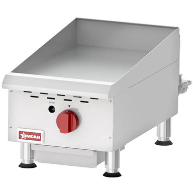 Omcan 43016 Natural Gas/Propane 15" Elite Thermostatic Griddle - 20" Deep Plate-Phoenix Food Equipment