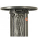 Omcan 43124 column heater, close-up of the perforated black heating tube below the round top cover