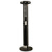 Omcan 43124 freestanding column heater in black with round base, domed top and control panel, front view