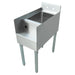 Omcan 43473 stainless steel blender station with single bay, backsplash and four legs with adjustable feet