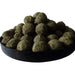 Omcan 44285 natural gas 32-inch wide tandoori oven part, round black tray filled with dark green clay balls