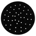 Omcan 44386 natural gas 28-inch wide tandoori oven part, round black perforated plate shown from above