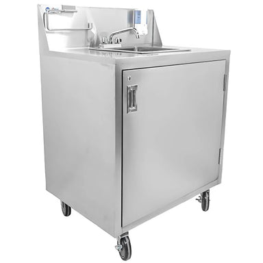Omcan 46788 Portable Hand Sink with Water Heater Tank & Pump-Phoenix Food Equipment