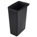 Omcan 47129 tall black plastic refuse bin with hanging lip for 24183 and 43069 utility carts