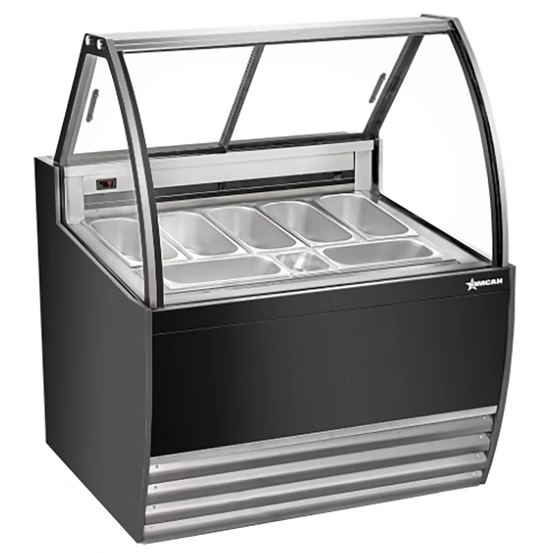 Omcan 7 Pan Gelato Dipping Freezer - Available in Black and White-Phoenix Food Equipment