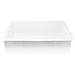 Omcan 80889 white polypropylene pizza dough proofing box, deeper size option with stackable rim, angled view