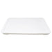 Omcan 80891 polycarbonate pizza dough proofing box cover, flat rectangular lid with raised edge, angled view