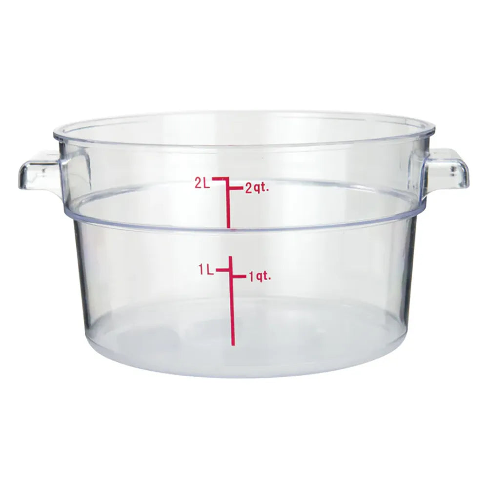 Omcan Clear Polypropylene Round Storage Container - Various Sizes-Phoenix Food Equipment