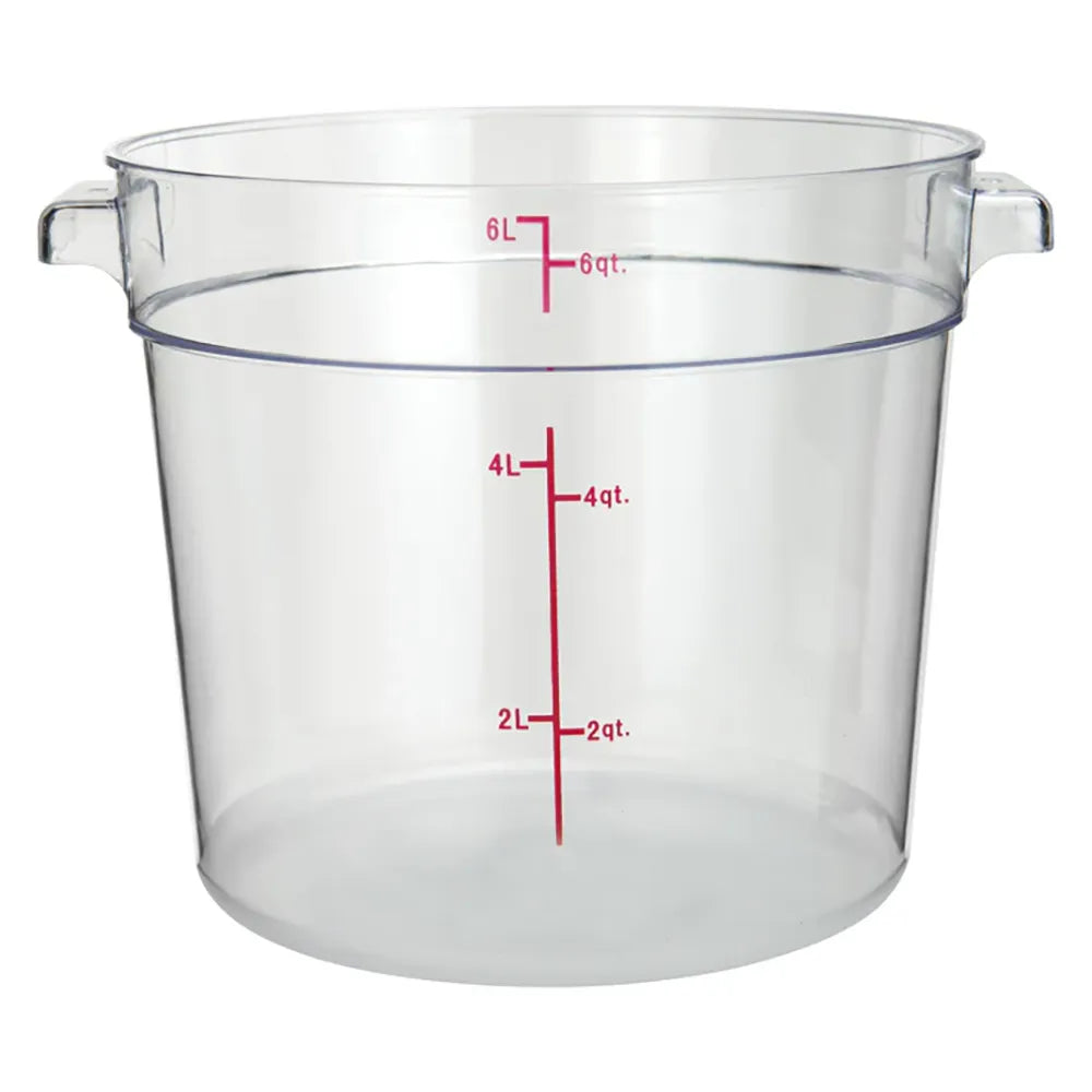 Omcan Clear Polypropylene Round Storage Container - Various Sizes-Phoenix Food Equipment