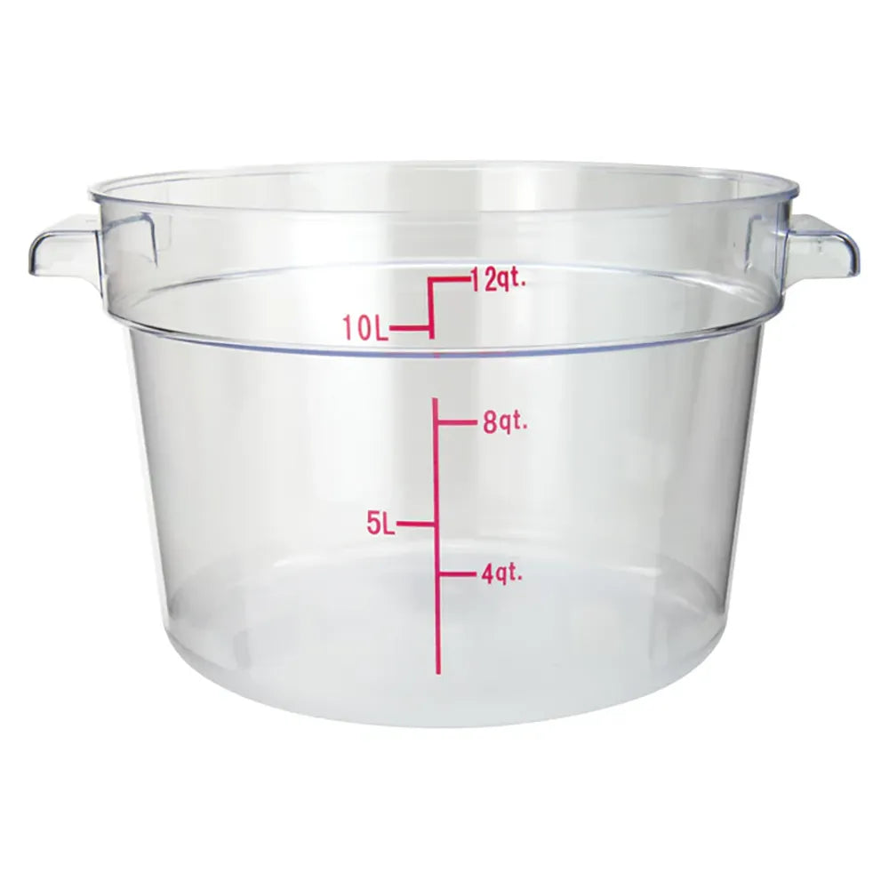Omcan Clear Polypropylene Round Storage Container - Various Sizes-Phoenix Food Equipment