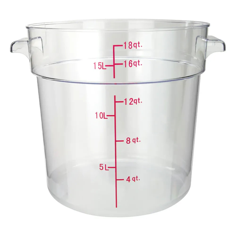 Omcan Clear Polypropylene Round Storage Container - Various Sizes-Phoenix Food Equipment