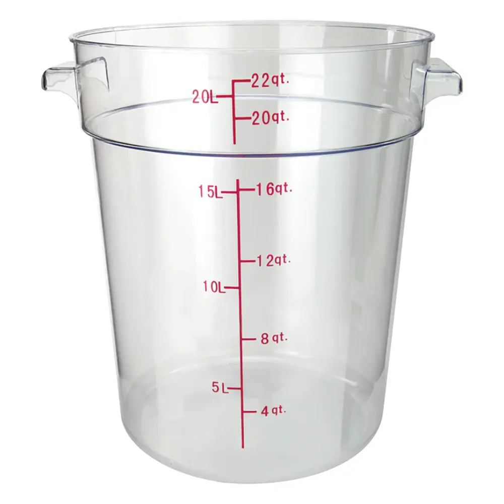 Omcan Clear Polypropylene Round Storage Container - Various Sizes-Phoenix Food Equipment