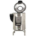 Omcan Elite 47055 electric 66 lb potato peeler with the stainless steel lid open, front view on tubular legs