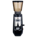 Omcan Santos 44638 espresso coffee grinder with tinted bean hopper and clear doser chamber, front view