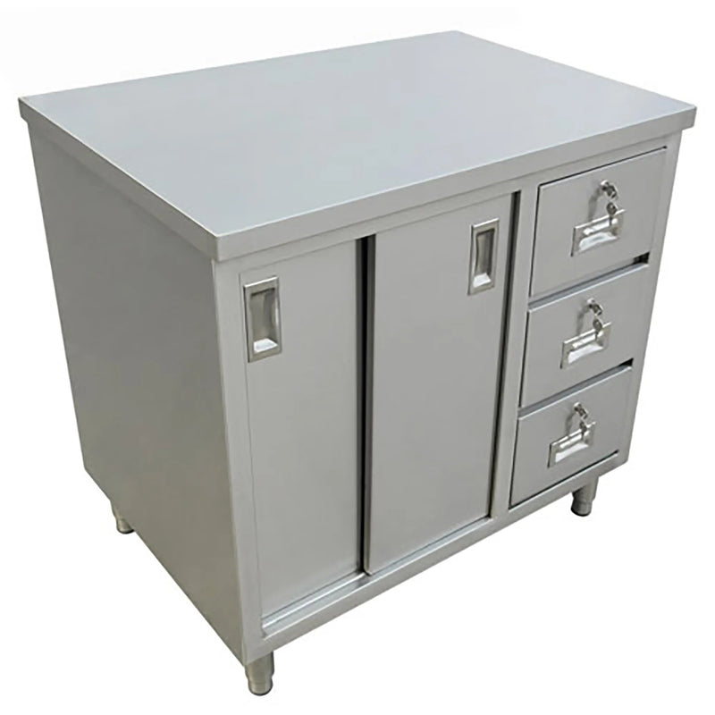 Omcan Stainless Steel Closed Dish Cabinets with Drawers - Various Options-Phoenix Food Equipment