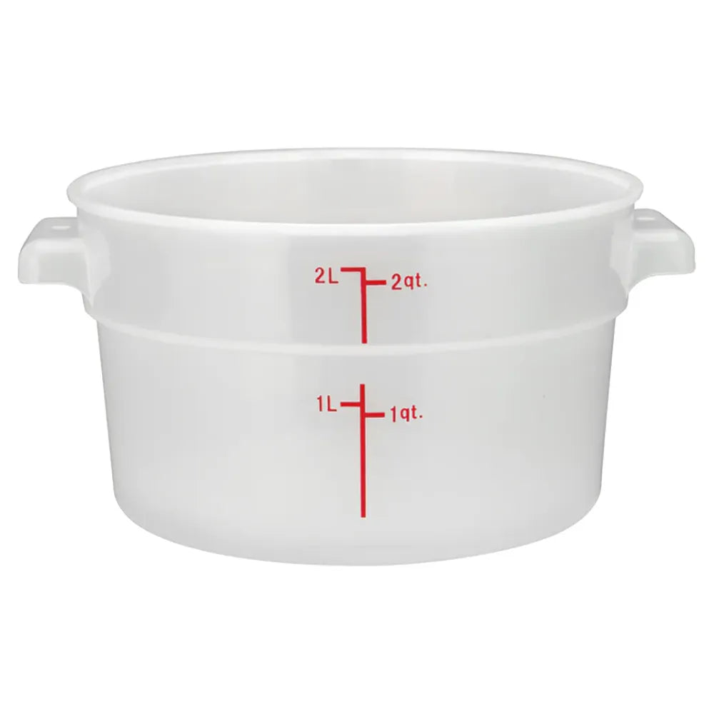 Omcan Translucent Polypropylene Round Storage Container - Various Sizes-Phoenix Food Equipment
