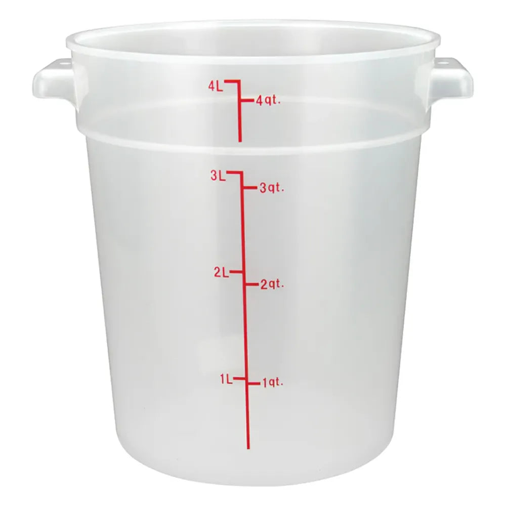 Omcan Translucent Polypropylene Round Storage Container - Various Sizes-Phoenix Food Equipment