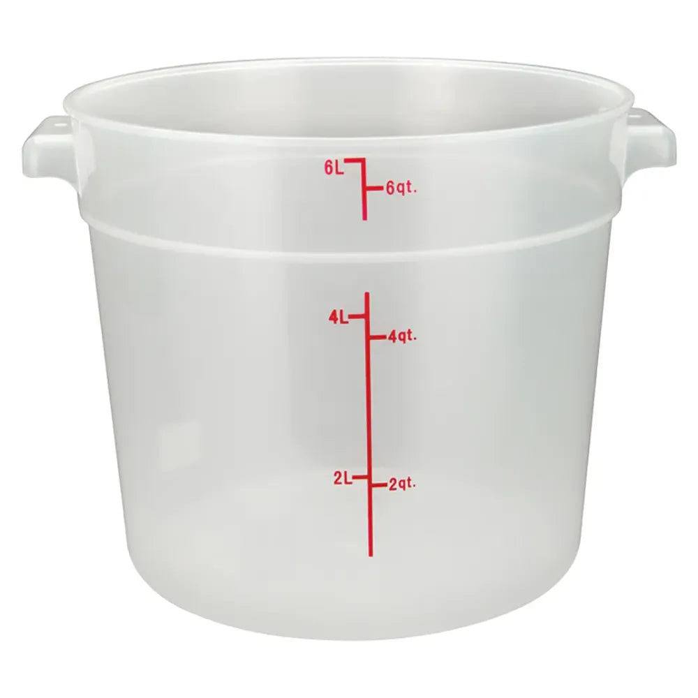 Omcan Translucent Polypropylene Round Storage Container - Various Sizes-Phoenix Food Equipment