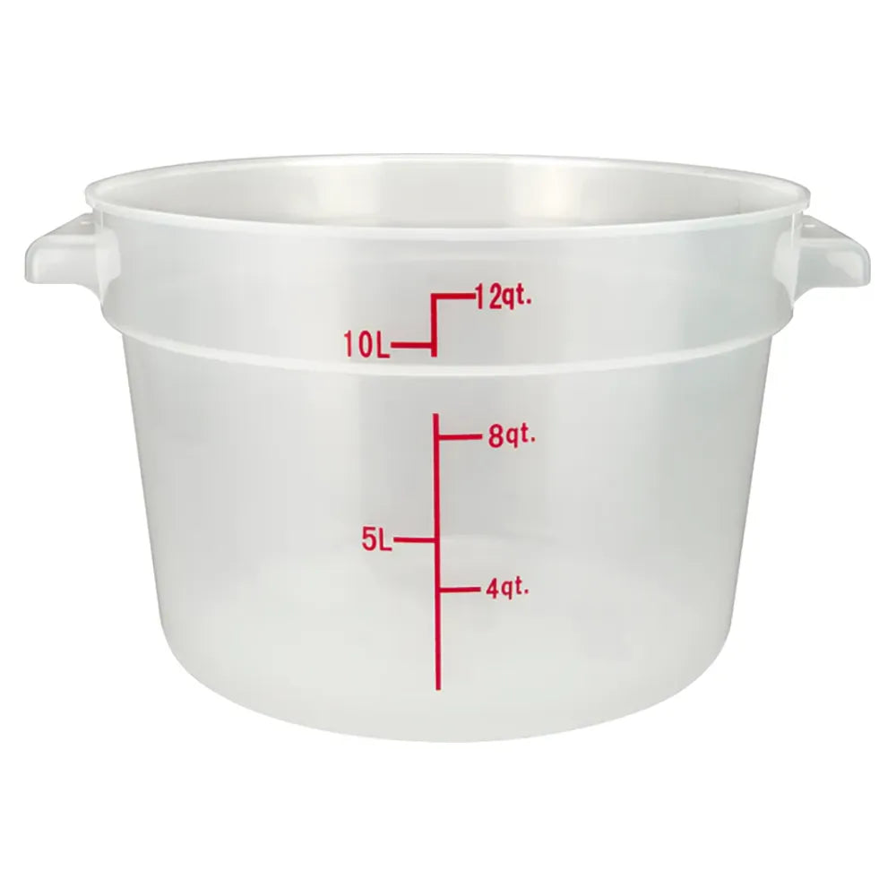 Omcan Translucent Polypropylene Round Storage Container - Various Sizes-Phoenix Food Equipment